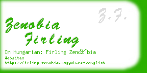 zenobia firling business card